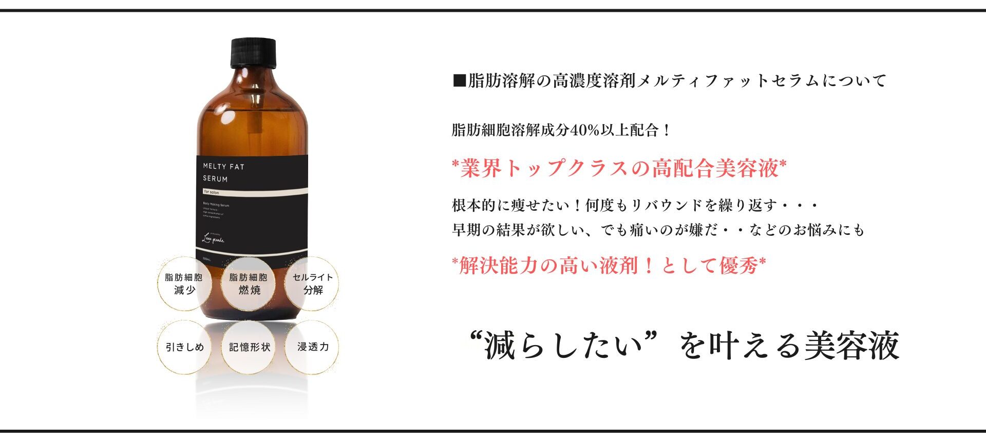 MELTY FAT SERUM®<br />
-メルティファットセラム-